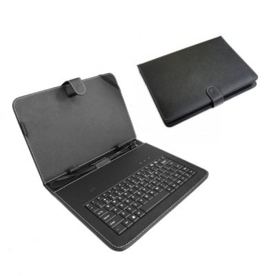 8  Калъф за таблет; клавиатура Book case universal - with keyboard and micro/mini
